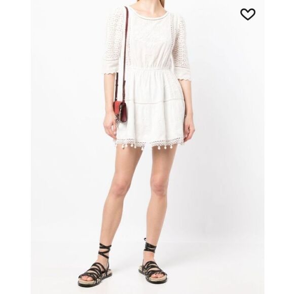LoveShackFancy novalie broderie-anglaise mini dress